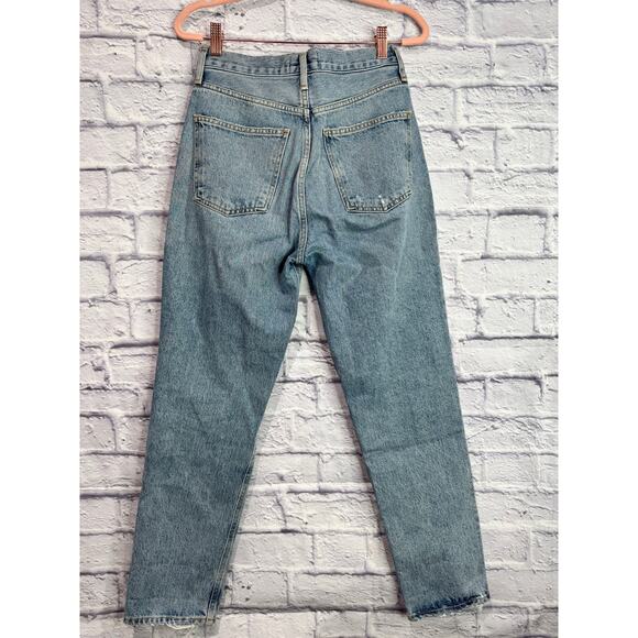 AGOLDE '90s Pinch Waist Ripped High Waist Straight Leg Jeans 25 NEW - Picture 5 of 6